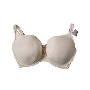Cacique T-Shirt Bra 38H Lightly Lined Beige Underwire Cotton Stretch NEW